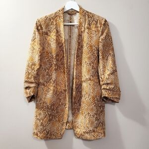 Babaton (Aritzia) - Macauley Power Blazer Snakeskin Print Crepe - Size 8